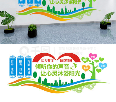 心理健康活动室原创文化墙
